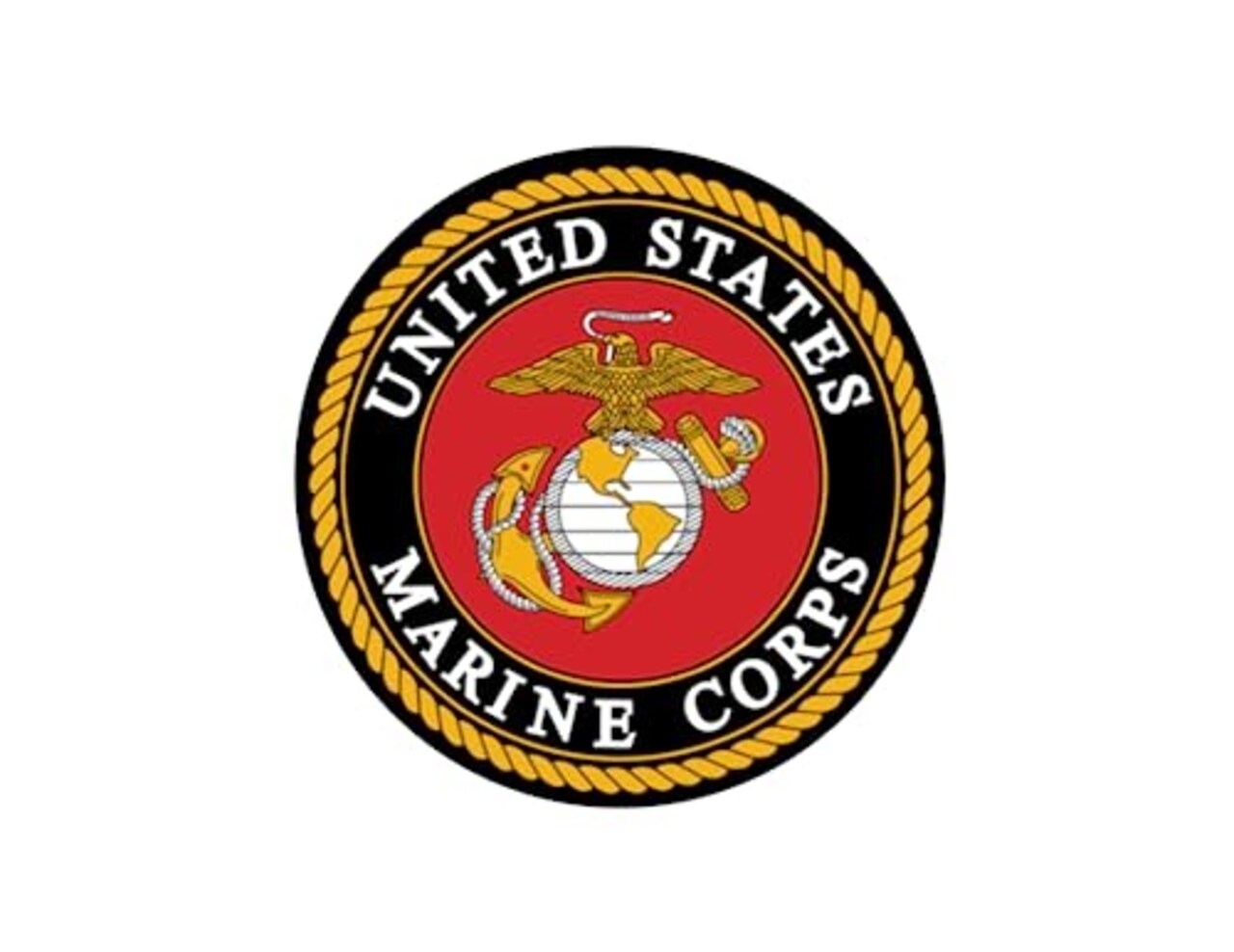 6" Round Cake - United States Marine Corps Emblem - Edible Cake or Cupcake Topper